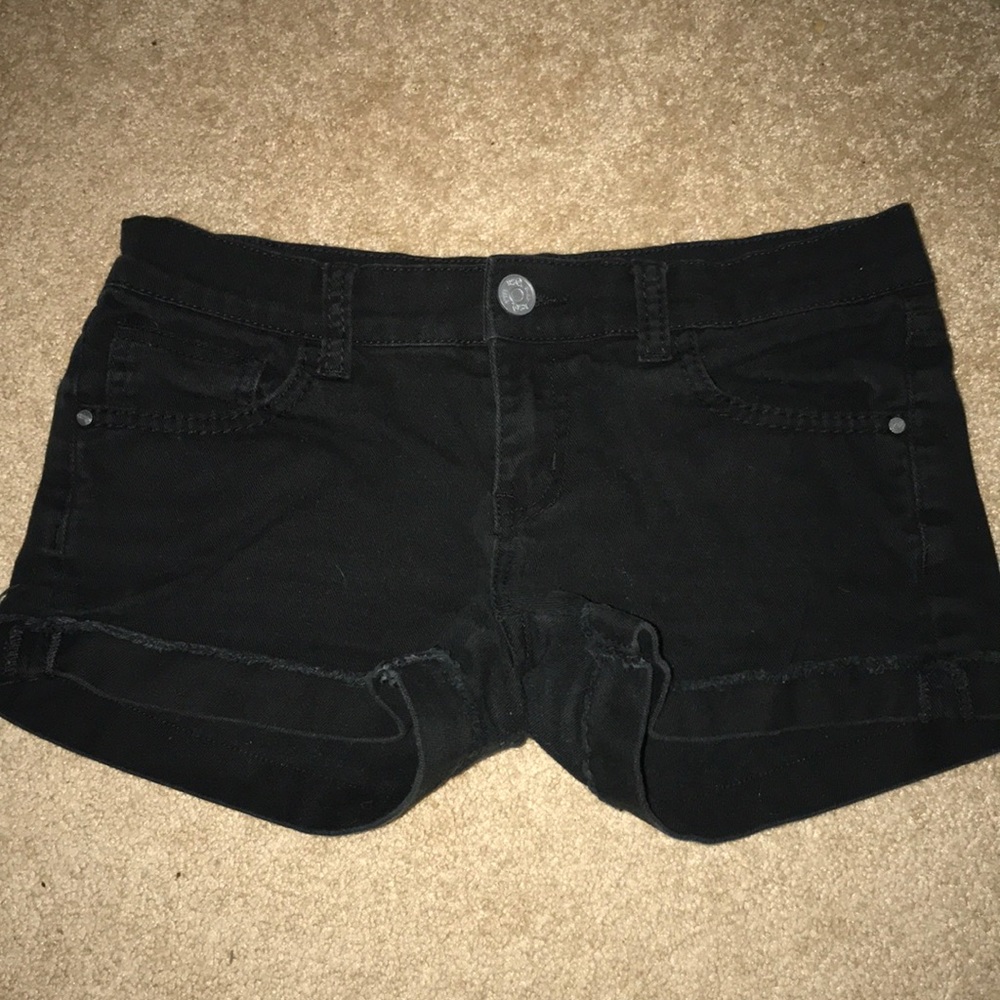 Black Jean Shorts
